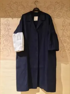 希少✴︎タグ付き D-due アシュペーフランス　リネン　コート　リバーシブル 希少✴︎タグ付き D-due アシュペーフランス リネン コート