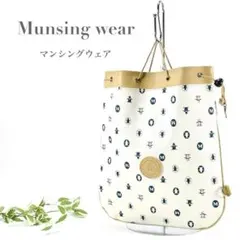 希少品 マンシングウェア 巾着バッグ ハンドバッグ ホワイト レディースのサムネイル