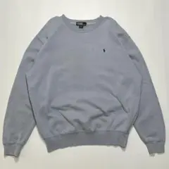 90s ラルフローレン スウェット XL相当 ブルーグレー ビンテージ5730