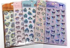 ぷくっとシール　サンリオキャラクター5枚セット