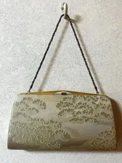 金色花柄クラッチバッグ
