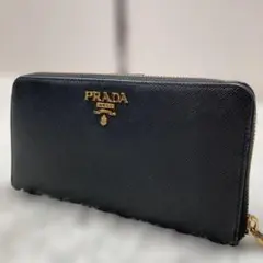 極美品✨プラダ　長財布　サフィアーノ　メタルロゴ　シャイン ブラック 楽天市場】プラダ 長財布 財布 レディース サフィアーノ メタル