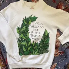 1980s ビンテージ古着フルーツオブザルーム企業プリントスウェット M