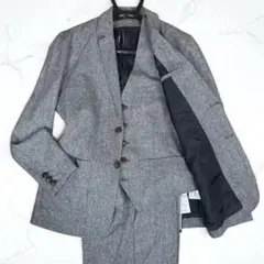 タグ付き未使用✨　HALHAM　スリーピース　胡桃ボタン　Lサイズ　グレー