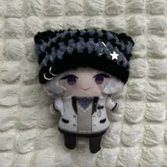 [黒×青キラ] にじぱぺっと　ぬい帽子　ネコ耳