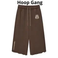 THE HOOPGANG クロップドスウェットパンツ ブラウン