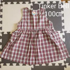 ティンカーベル ワンピース 100㎝ 100 チェックスカート