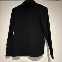 UNIQLO ハイネックT 長袖 ブラック Lのサムネイル