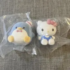 タキシードサム　ハローキティ　ぬいっぽコット　ガチャガチャ　カプセルトイ