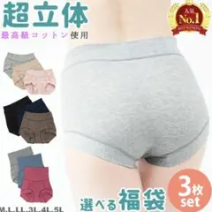 ボディヒンツ　超立体ショーツ ショート丈　3枚セット M