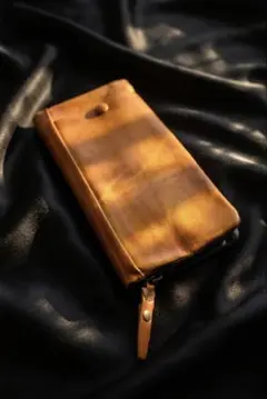 【在庫処分】本革長財布 カードケース 大容量ヌメ革植鞣革 ヴィンテージ イエロー