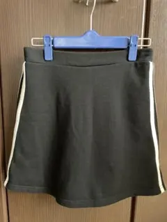 WEGOスウェット素材サイドラインミニスカート黒