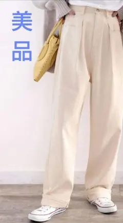 美品 クラシカルエルフ ストレートデニム アイボリー 白 XXL ユニセックス