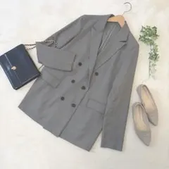 ICB 洗えるウール2WAYストレッチ ダブルブレストジャケット