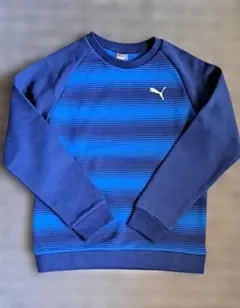 PUMA トレーナー 150 青 ストライプ