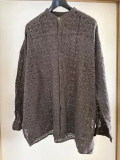 BEAUTY&YOUTHブラウンレース長袖シャツ