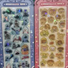 スンスン、こげぱんレザー加工アクリルシール2枚セット