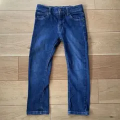 ダークブルー スリムフィット デニムパンツ