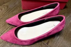 Sesto ピンク スエード ポインテッドトゥパンプス