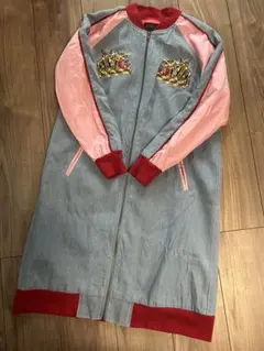 マーキーズ　ロングスカジャン 虎　刺繍　スタジャンスカジャン Mサイズ　160