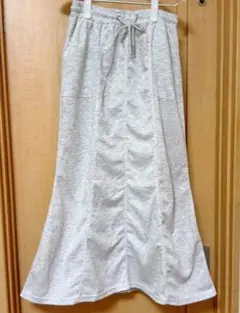 スウェット ロングスカート グレー ウエストゴム　Lサイズ　ポケットあり
