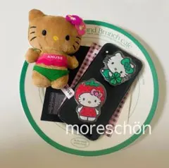 いちごキティ ホログラム グリップトック スマホグリップ 苺 キラキラ 韓国