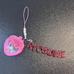 【2】 ハンドメイド レジン キーホルダー 赤