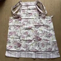 【新品】LAURA ASHLEY エプロン 花柄 ストライプのサムネイル