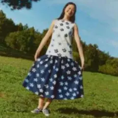 Marimekko x Uniqlo ✩リネンブレンドフレアスカート 花柄のサムネイル