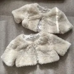 【美品】H&M 2点セット　ファー　ボレロ　120/130