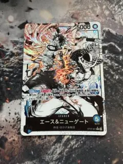 ゲ*ト様 エース＆ニューゲート リーダーパラレル ワンピース L 墨絵