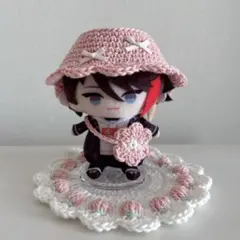 にじぱぺっと ぬい服 バケハ ポシェット お花 ピンク