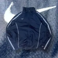 00s NIKE ナイロンジャケット ドローコード y2k 短丈 テック系 刺繍