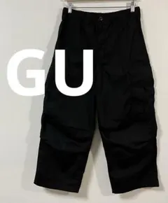ジーユー　GU スーパーワイドカーゴパンツ　Mサイズ　ブラック　美品