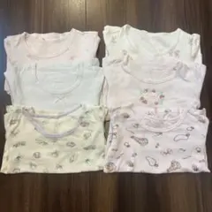 長袖肌着　綿100％ 女の子 6枚セット