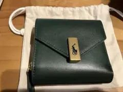 ラルフローレン 三つ折り財布 グリーン 箱付き