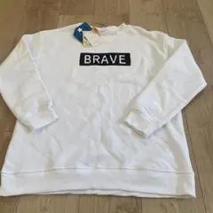 新品未使用　裏起毛ホワイト トレーナー 160cm