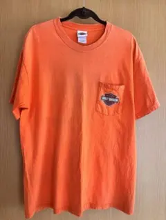 【USA製】Harley-Davidson オレンジ Tシャツ　Lサイズ