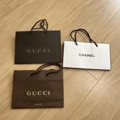 GUCCI CHANEL ショップ袋 3点セット