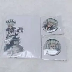 Dr.STONE ファミリーマート アクリルスタンド 缶バッジセット 千空 ゲン