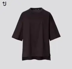 美品　ユニクロT 12 スーピマコットンオーバーサイズＴ（5分袖）　黒　S