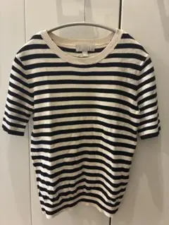 H&M ボーダー 半袖ニット XS