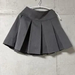 Heather グレー プリーツミニスカート チュニック