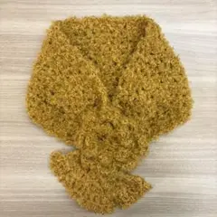 ハンドメイド☆かぎ針編み フラワーモチーフ ミニマフラー イエローのサムネイル