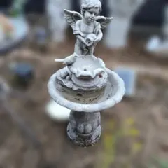 天使の彫刻付き石彫ボウル 噴水 - メルカリ