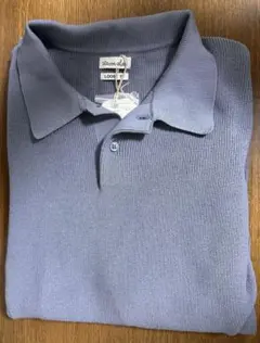 steven alan LOOSE FIT ポロシャツ ライトブルー