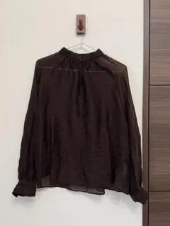 2025秋　ZARA シースルー　スリーブブラウス　XS