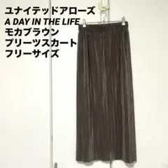 ユナイテッドアローズ　 モカブラウン　プリーツスカートのサムネイル