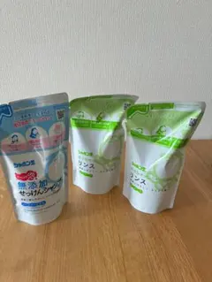 シャボン玉 無添加せっけんシャンプー リンス 詰め替え 3点セットのサムネイル