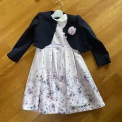 美品CHOPIN 花柄ワンピース 120サイズジャケット付き